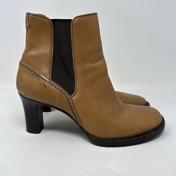 Cole Haan Country Square Toe Brown Ankle Boots Vibram Size 8.5 - Picture 1 of 16